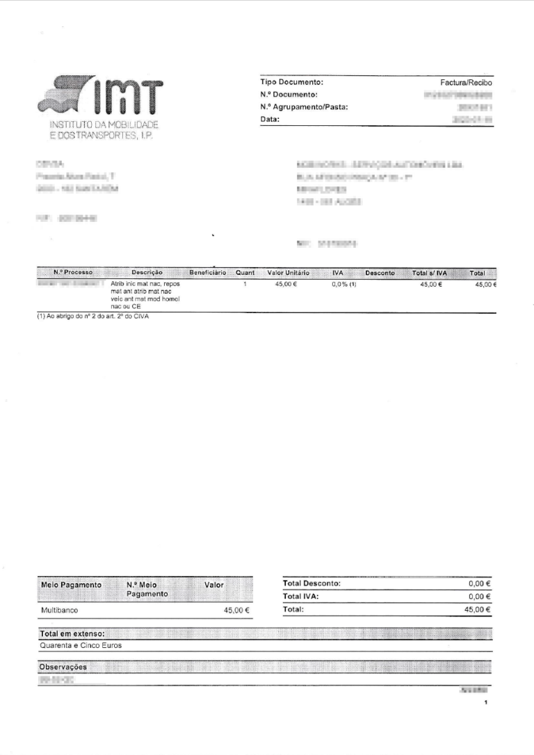 Taxa IMT Documento Único Automóvel Legalização Automóvel Portugal